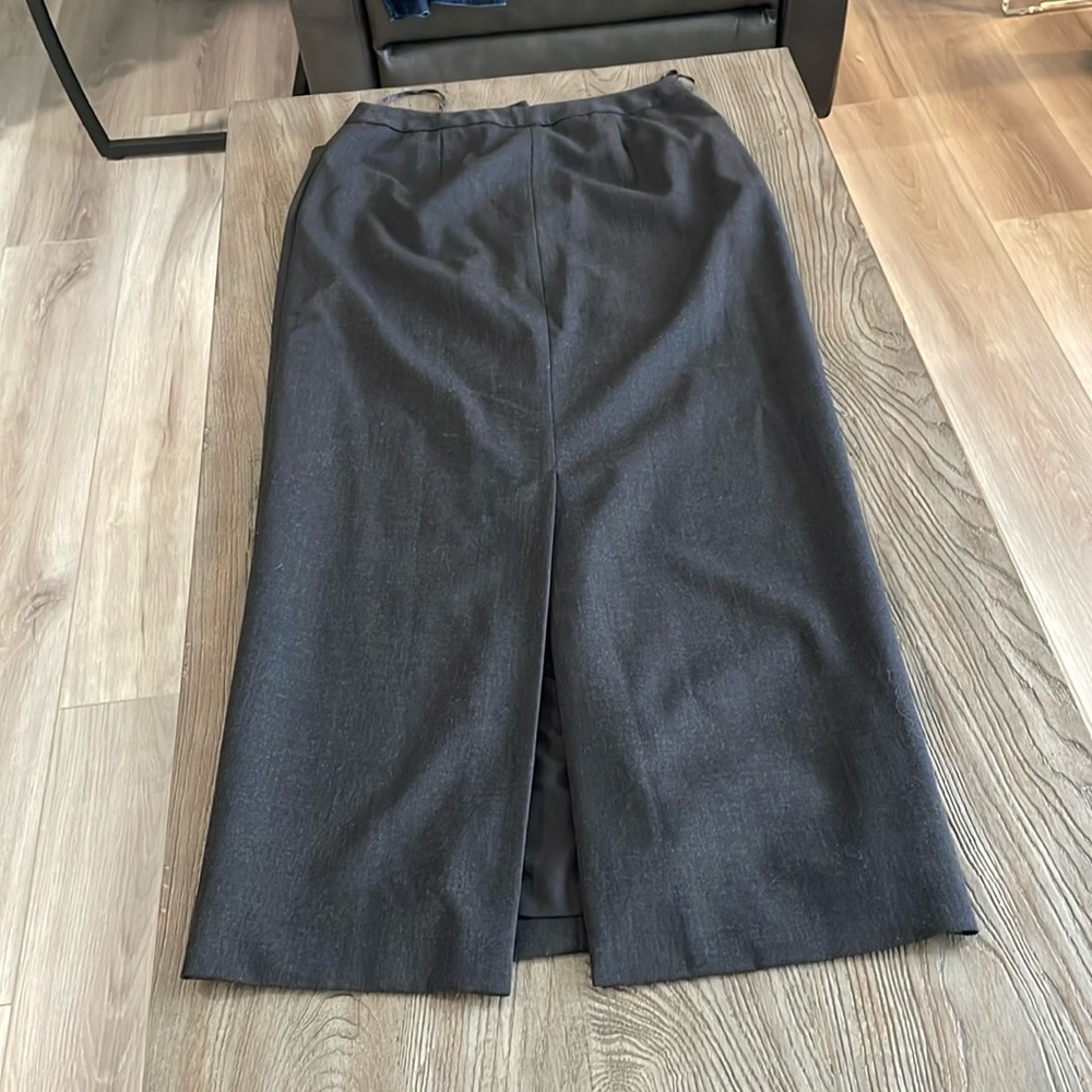 Ralph Lauren Long Grey Pencil Skirt